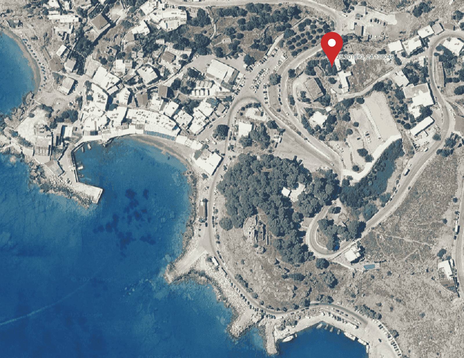 Location of Yoga on Crete in Sfakia