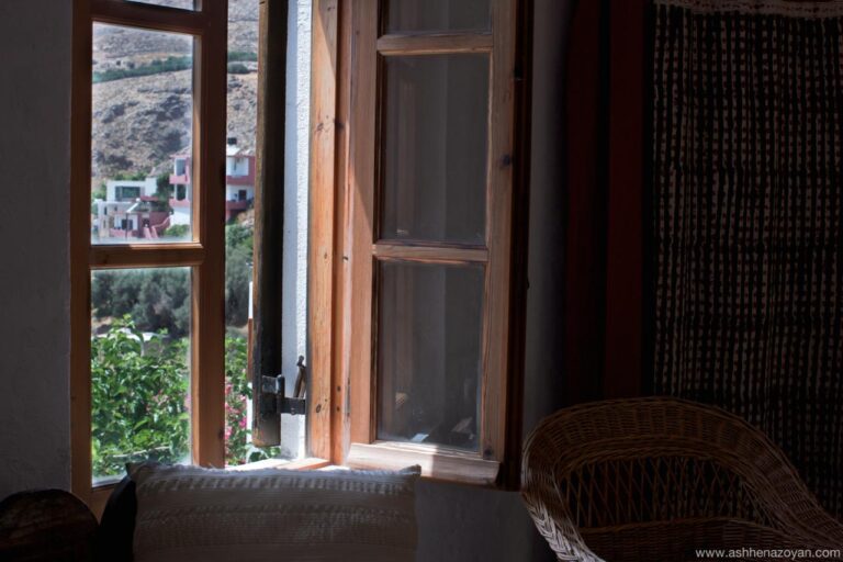 view from retreat accommodation in southern Crete