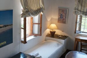 guest room at YogaOnCrete retreat accommodation