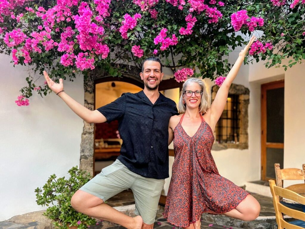 founders of YogaOnCrete yoga retreat center in southern Crete