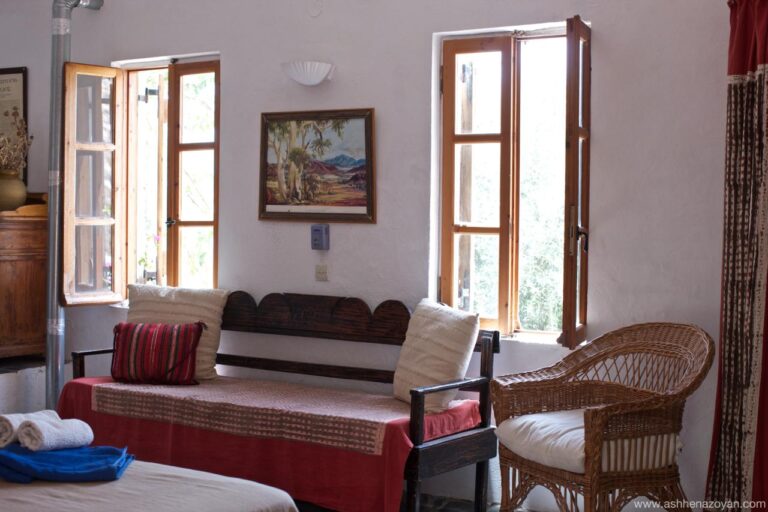 retreat accommodation interior in Crete