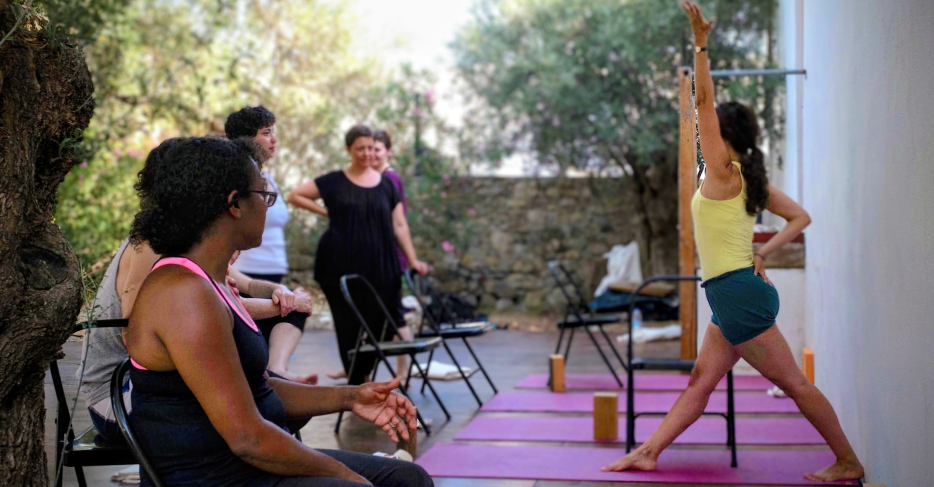 small group yoga retreat at YogaOnCrete in southern Crete