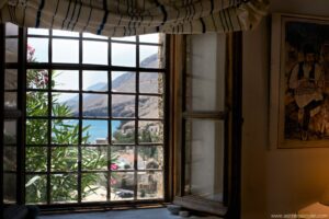 sea view from retreat accommodation in Crete