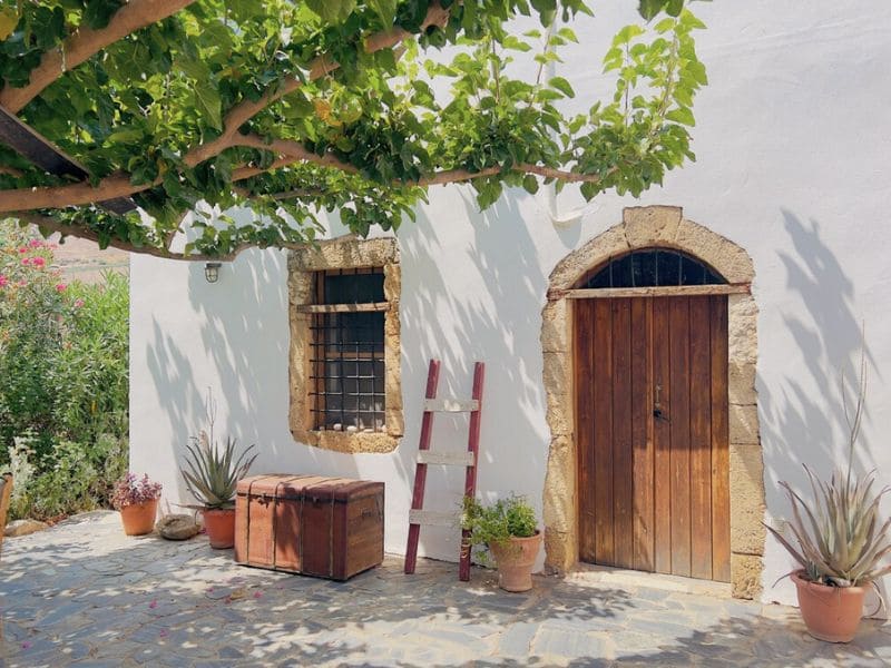 traditional stone house at YogaOnCrete retreat center in southern Crete