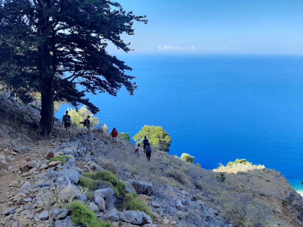 coastal hiking trail in southern Crete near Sfakia