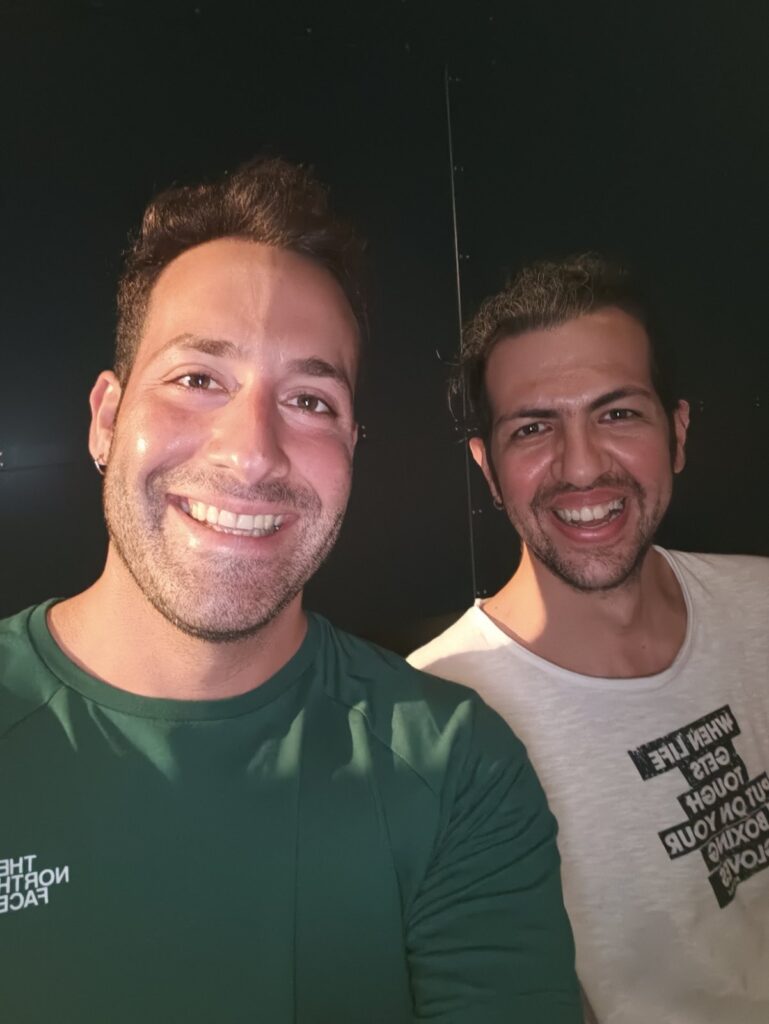 retreat teachers at men's yoga retreat in Crete