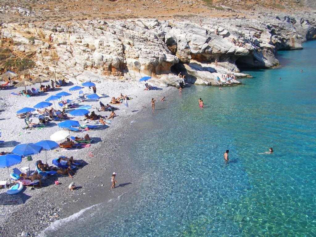 Marmara Beach near Aradena Gorge in southern Crete