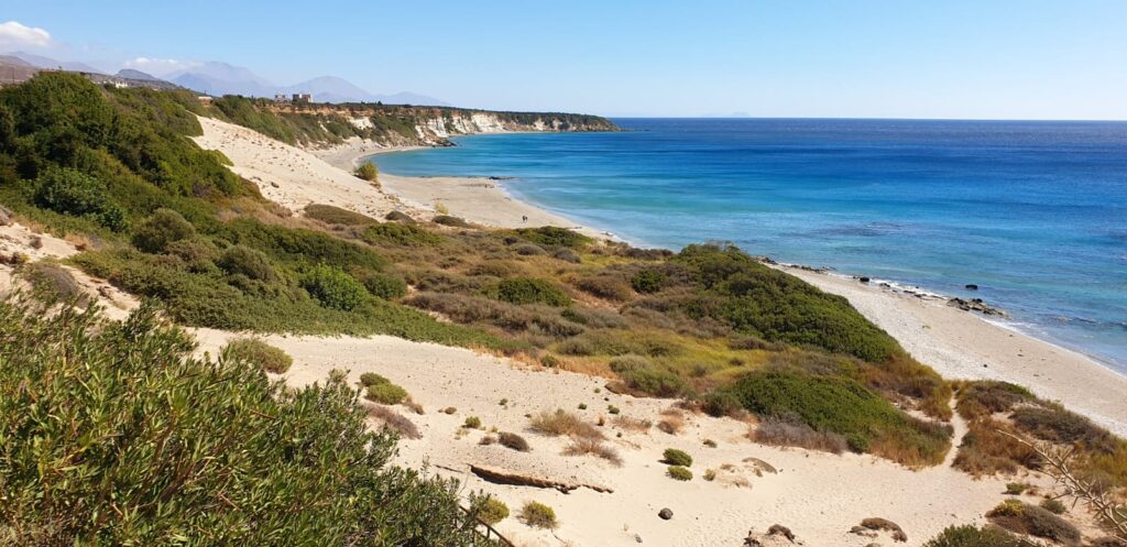 Orthi Ammos beach near Frangokastelo in Crete
