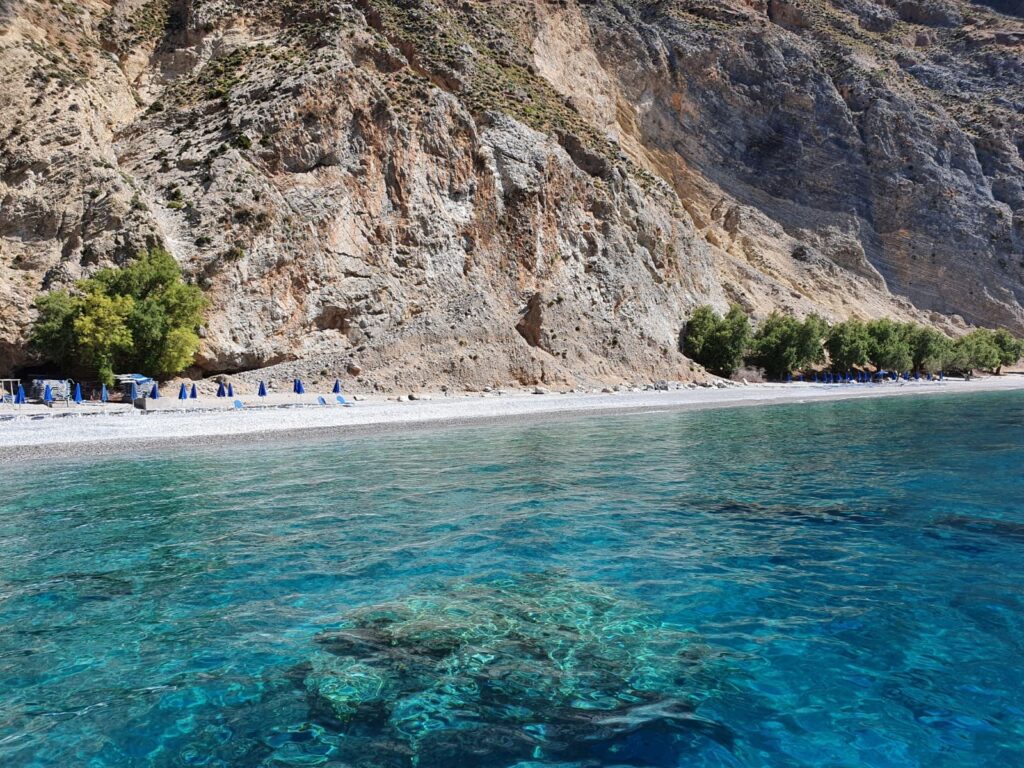 Sweet Water Beach in southern Crete near Sfakia