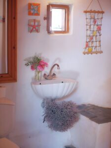 yoga retreat bathroom greece